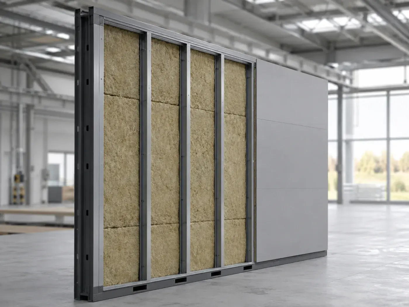 Zidni panel modula u proizvodnji s debelim slojem mineralne vune