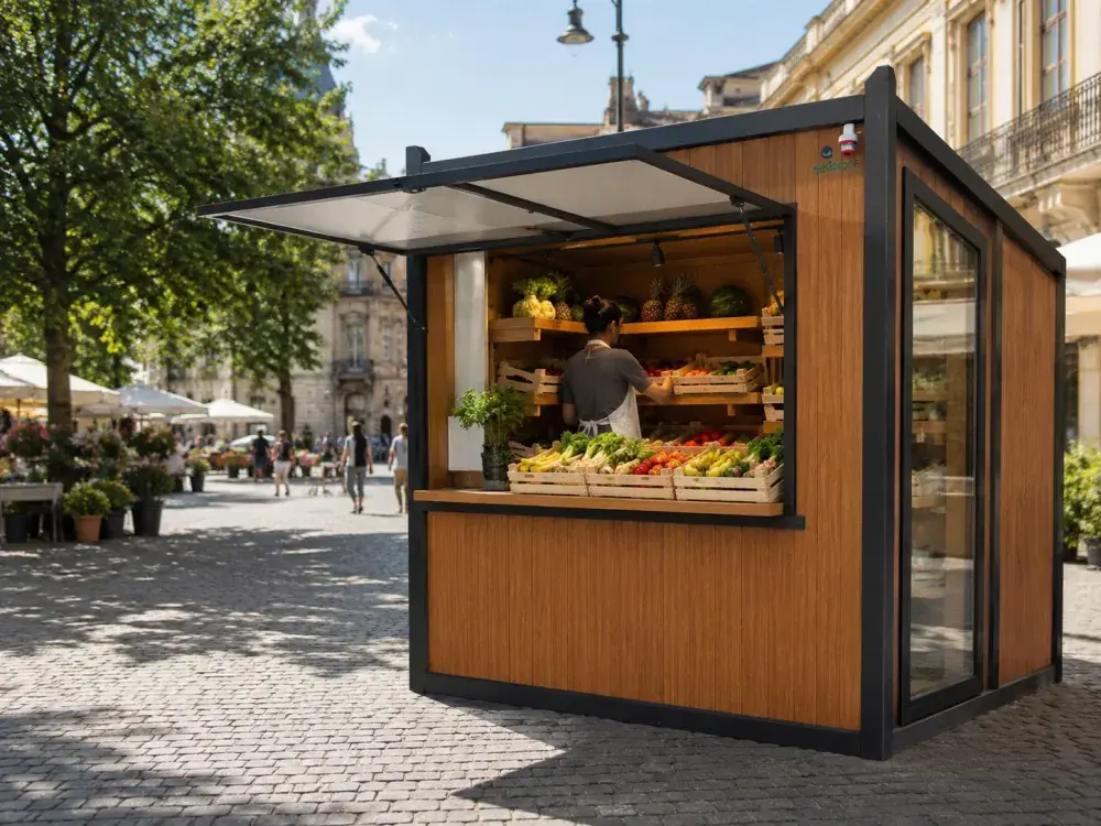 Police i izlog u kiosk kontejneru