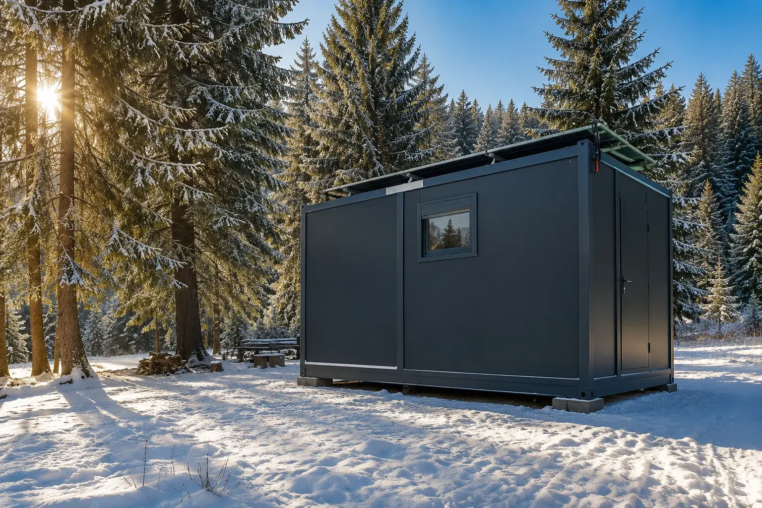 Modul sa solarnim panelima u šumi