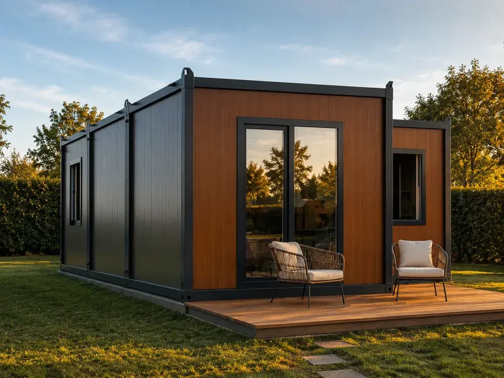 Tiny house s drvenom oblogom i terasom